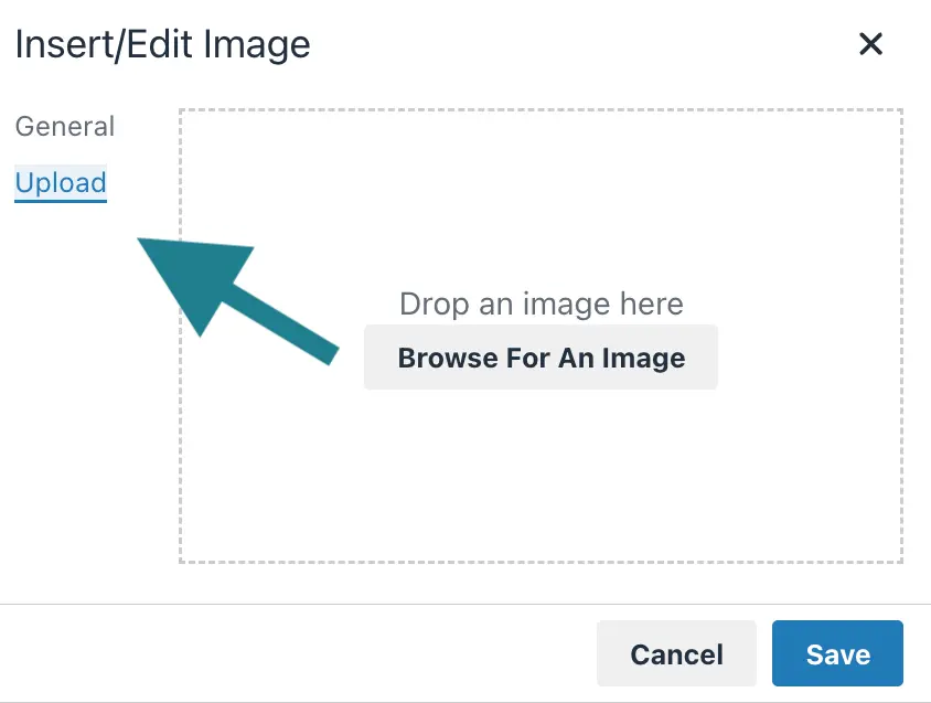 Uploading an image in WeVideo. 