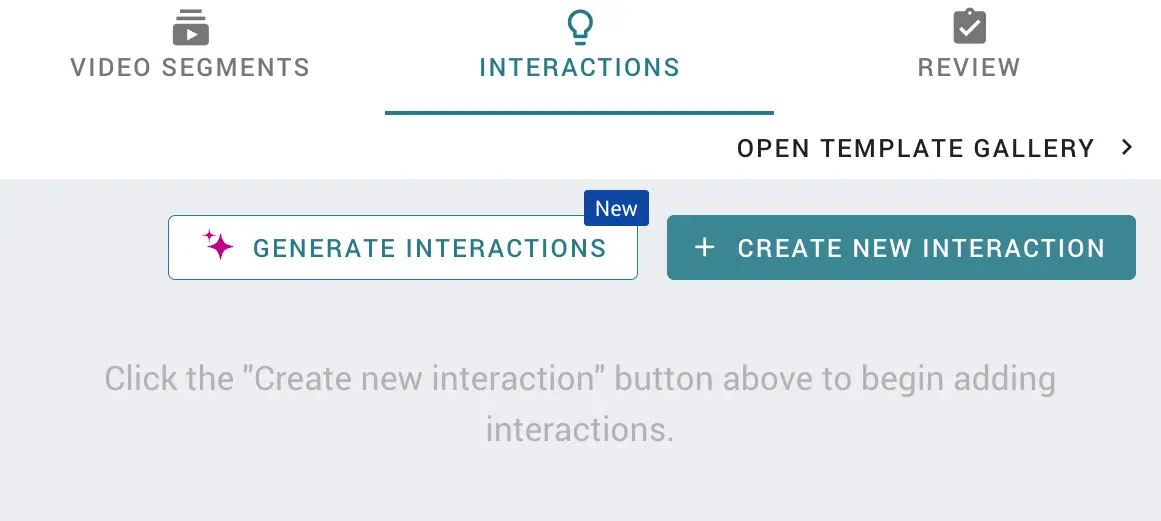 Adding interactions to an interactive video in WeVideo. 
