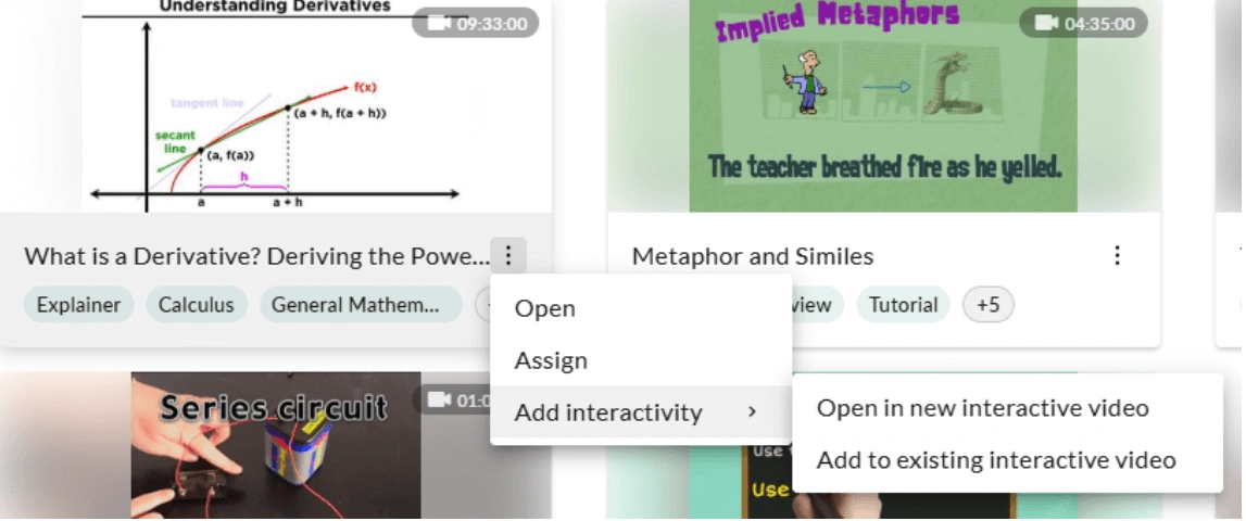 Adding Interactivity to a Boclips video in WeVideo. 
