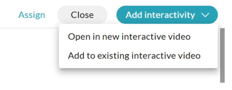 Add interactivity button in WeVideo. 