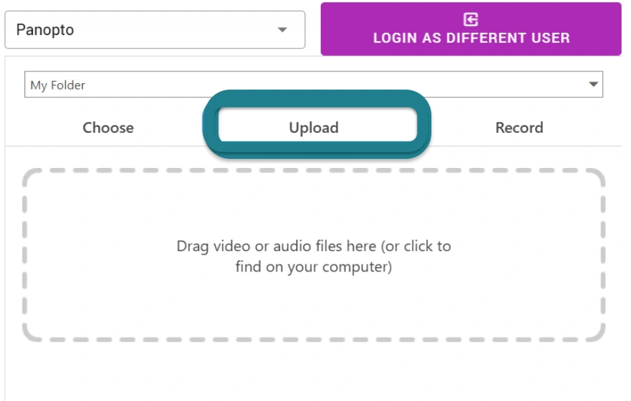 Uploading a video to Panopto from WeVideo. 