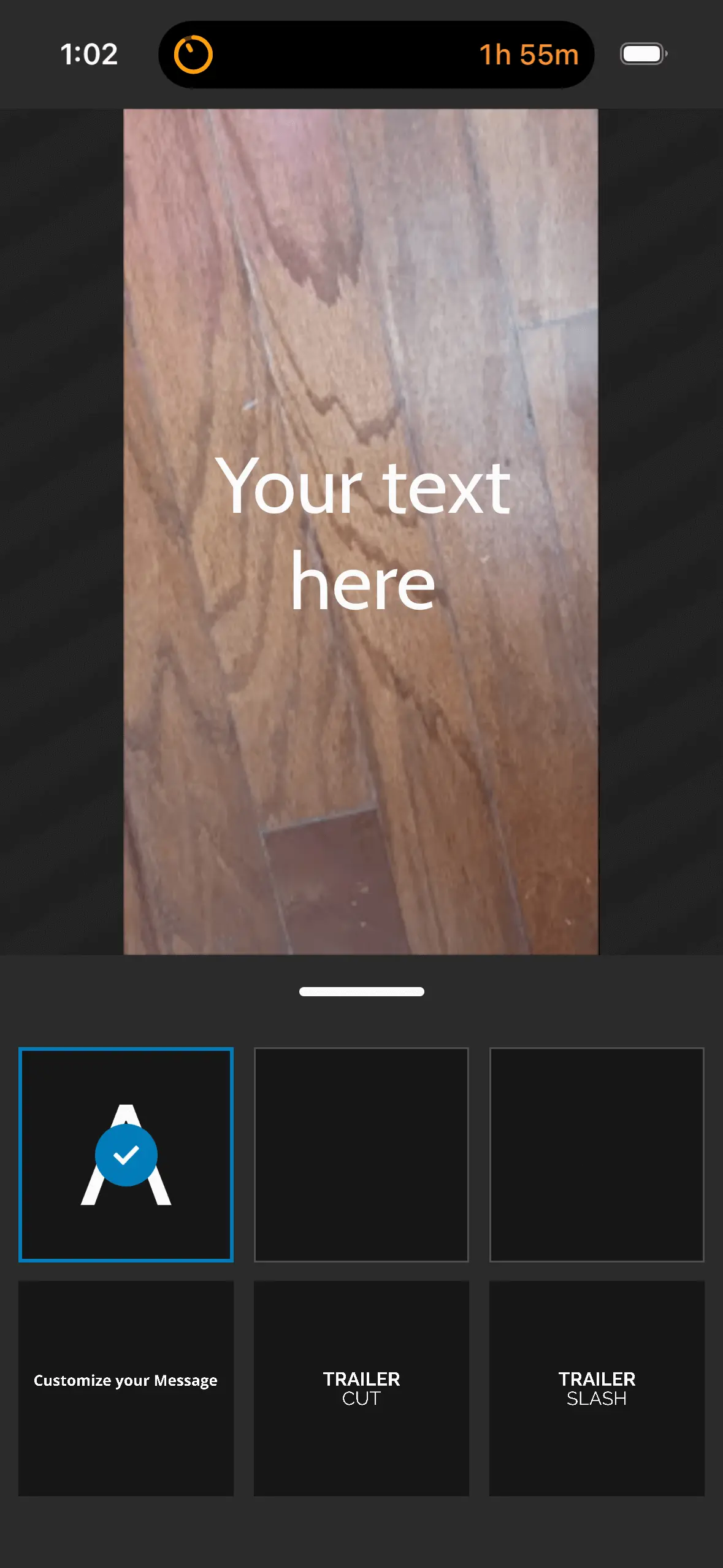 Add text to the video project through the WeVideo iOS application