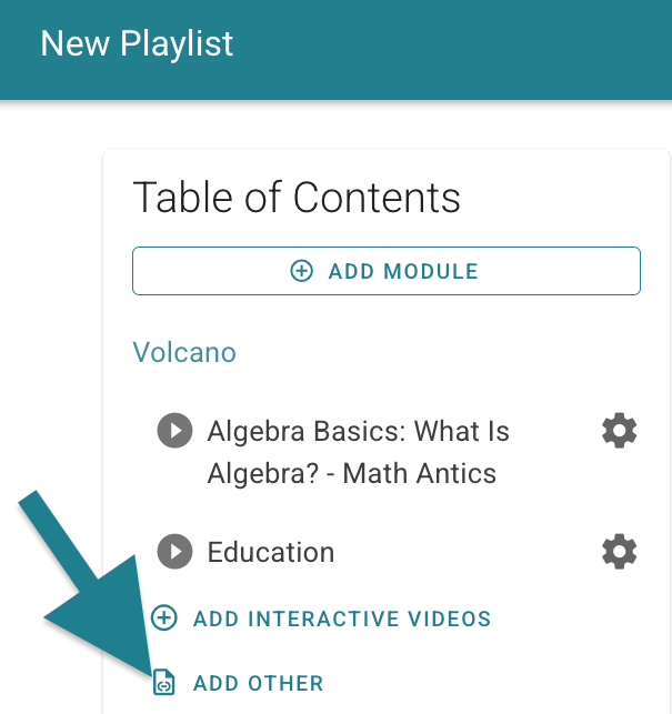 The Add Other option in the table of contents is highlighted
