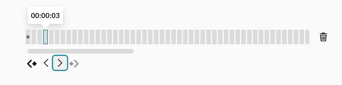 The frame selector in the WeVideo video editor.