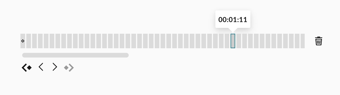 The frame selector in the WeVideo video editor.