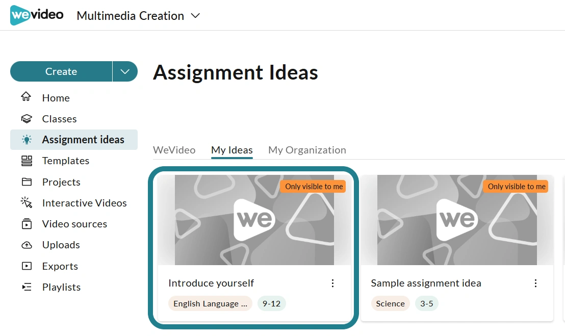 The assignment ideas in the library