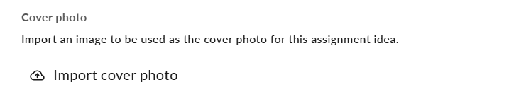 The import cover photo option