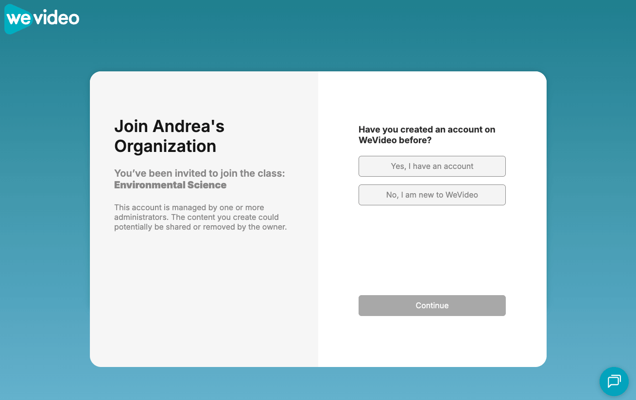 The join organization page 