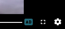 The audio description button in the interactive video player.