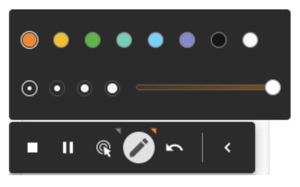 Drawing tools in the WeVideo Chrome extension