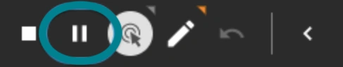 Pause option in the WeVideo Chrome extension to pause the recording.