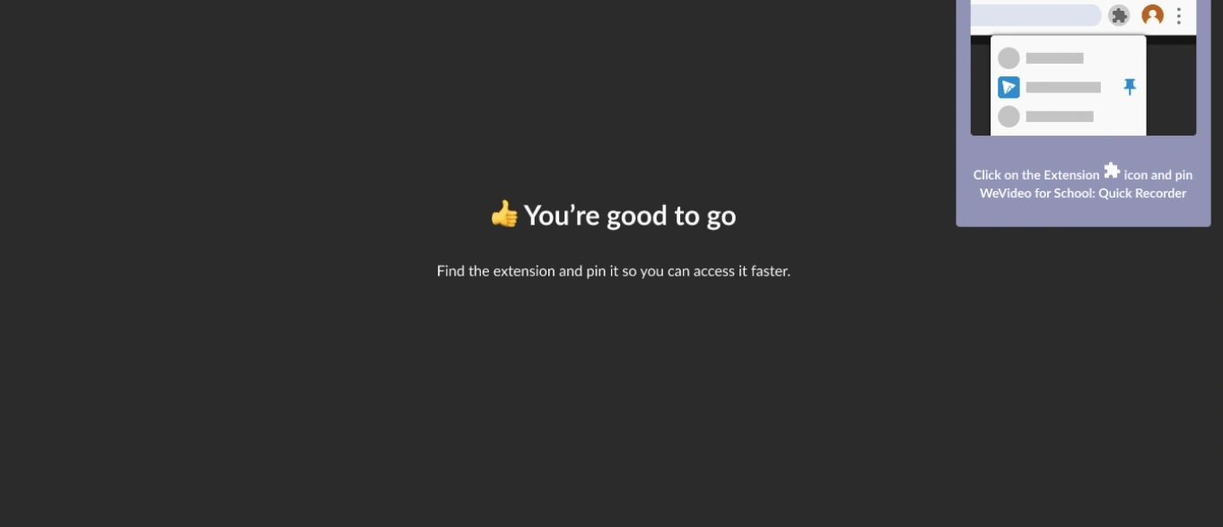 Find extension and pin to browser