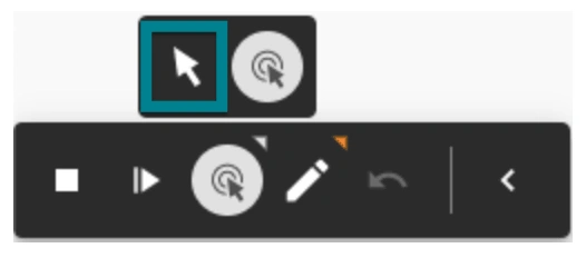 Disable the cursor highlight tool from the WeVideo Chrome extension