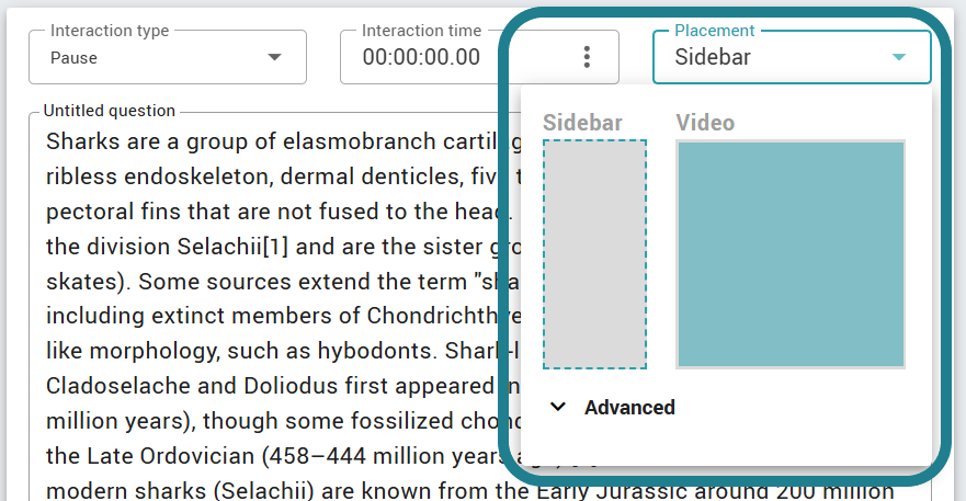 Adjust the placement to cover the entire video.