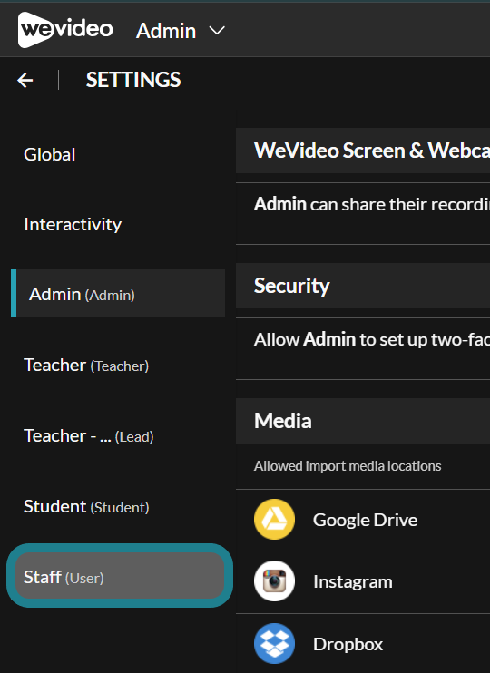The created custom role in the sidebar