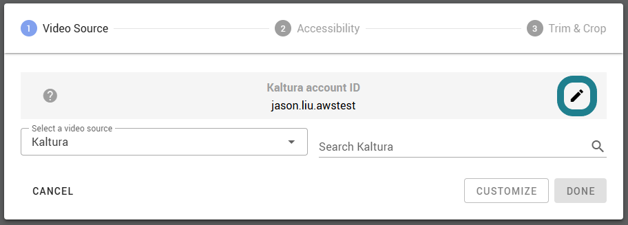 Click the pen icon next to the user's ID to update it.