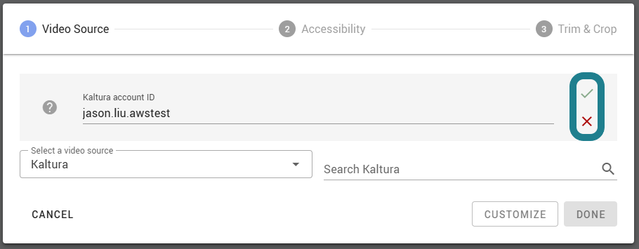 Click the green checkmark to confirm the change.
