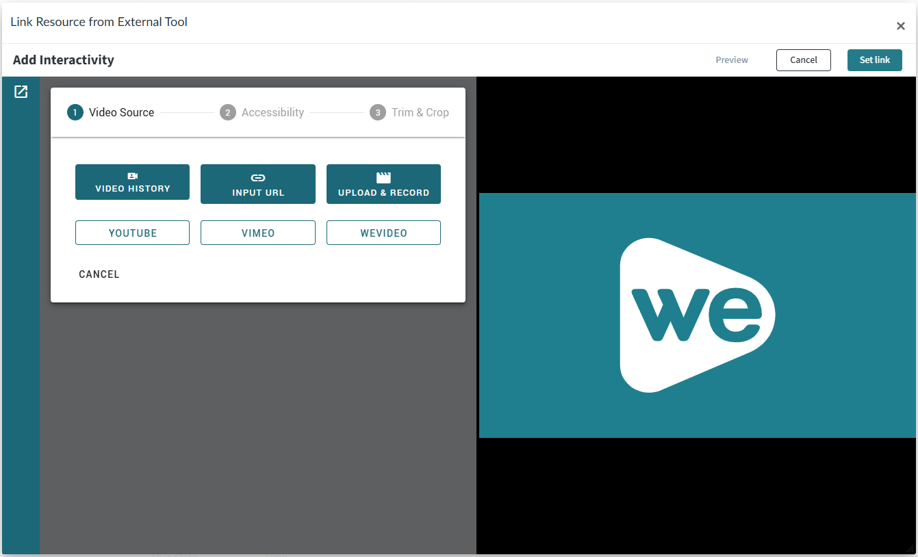 Add videos from the video hosts and add interactions to it.