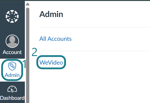 Go to Canvas Admin page.