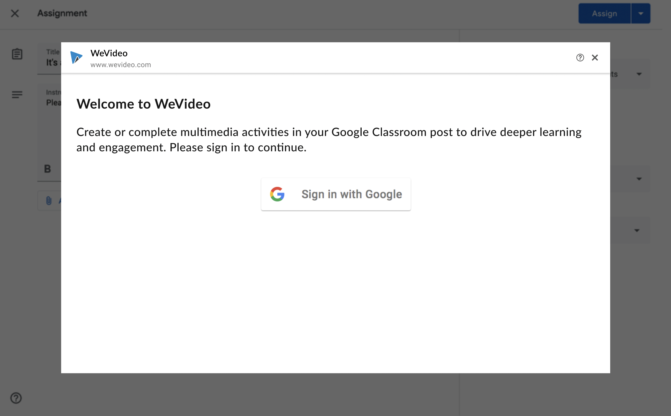 how to submit an assignment on wevideo